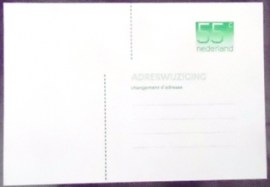 Cartão postal da Holanda de 1986 55c green
