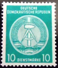Selo postal oficial da Alemanha Oriental de 1958 Official Stamps for Administration Post B (V)