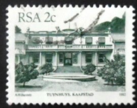 Selo postal da África do Sul de 1986 Tuynhuys Cape Town