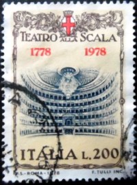 Selo postal da Itália de 1978 La Scala Opera House