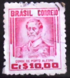 Selo postal do Brasil de 1949 Conde de Porto Alegre