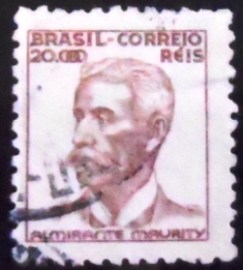 Selo postal do Brasil de 1942 Almirante Maurity U