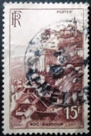 Selo postal da França de 1946 Roc-Amadour