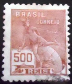 Selo postal do Brasil 1931 Mercúrio 500 U