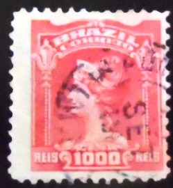 Selo postal do Brasil de 1906 Princesa Isabel 1$