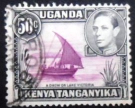 Selo postal da África Oriental Britânica de 1936 Dhow on Lake Victoria