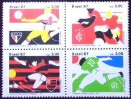 Série de selos postais do Brasil de 1987 Clubes de Futebol I SET A