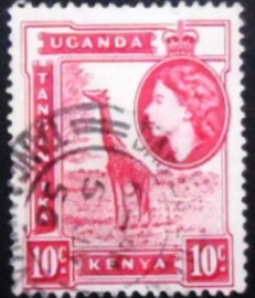 Selo da África Oriental Britânica de 1954 Giraffe