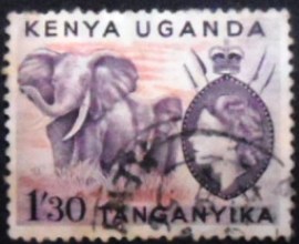 Selo da África Oriental Britânica de 1955 African Elephant