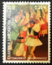 Selo postal da Grécia de 2002 Tsakonikos