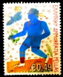 Selo postal da Grécia de 2004 Athletes with Special Skills