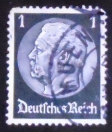 Selo postal da Alemanha Reich de 1933 Paul von Hindenburg 1