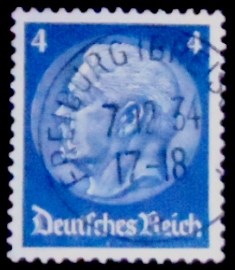 Selo postal da Alemanha Reich de 1933 Paul von Hindenburg 4