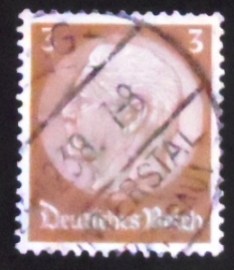 Selo postal da Alemanha Reich de 1933 Paul von Hindenburg 3