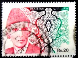Selo postal de Paquistão de 1994 Mohammed Ali Jinnah