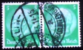 Par de selos postais da Alemanha de 1932 Paul von Hindenburg 5