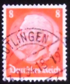 Selo postal da Alemanha Reich de 1933 Paul von Hindenburg 8