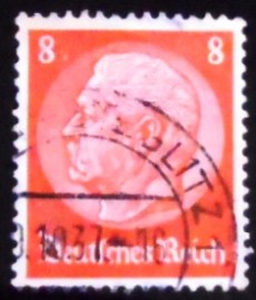 Selos postal da Alemanha de 1934 Paul von Hindenburg 8