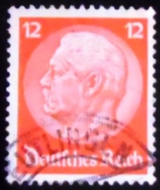 Selo postal da Alemanha Reich de 1932 Paul von Hindenburg 12