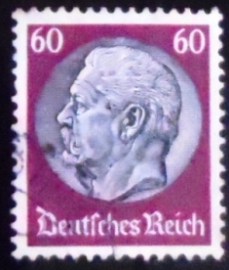Selo postal da Alemanha Reich de 1934 Paul von Hindenburg 60