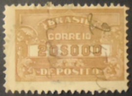 Selo Depósito do Brasil de 1920 20$ D 17