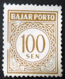 Selo postal da Indonésia de 1962 Numeral 100