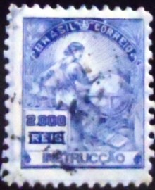 Selo postal do Brasil 1934 Instrucção 2000