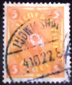 Selo postal da Alemanha Reich de 1922 Posthorn 5