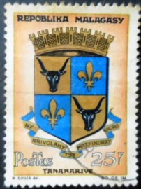 Selo postal de Madagascar de 1963 Tananarive
