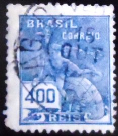 Selo postal Do Brasil de 1924 Mercúrio 400 U
