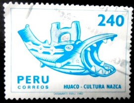 Selo postal do Peru de 1982 Cabezas Pétreas