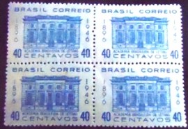 Quadra de selos postais do Brasil de 1946 50 Anos da ABL