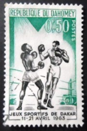 Selo postal do Daomé de 1963 Boxing