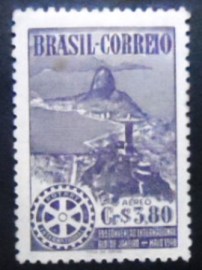 Selo postal do Brasil de 1948 Rotary Club 3,80 N