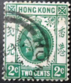 Selo postal de Hong Kong de 1912 King George V