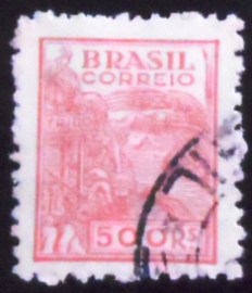 Selo postal do Brasil de 1941 Trigo 500