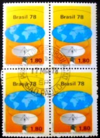 Quadra de selos postais do Brasil de 1978 Telecomunicações