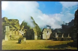 Cartão postal do Peru de 1977 Plaza Sagrada