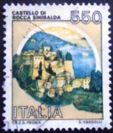 Selo postal da Itália de 1984 Rocca Sinibalda