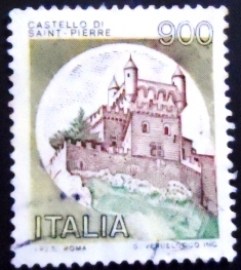 Selo postal da Itália de 1980 Saint-Pierre