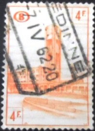 Selo postal da Bélgica de 1954 Nord Station