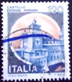 Selo postal da Itália de 1980 Ferrara
