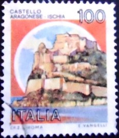 Selo postal da Itália de 1980 Ischia
