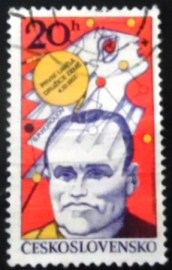 Selo postal da Tchecoslováquia de 1977 S. P. Korolev
