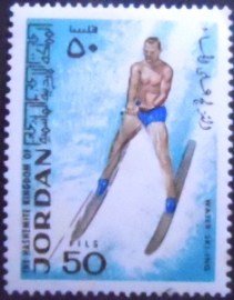 Selo postal da Jordânia de 1974 Water Skiing 50