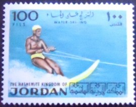 Selo postal da Jordânia de 1974 Water Skiing 100