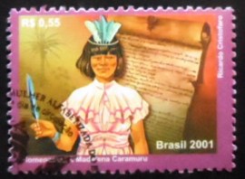 Selo postal do Brasil de 2001 Madalena Caramuru