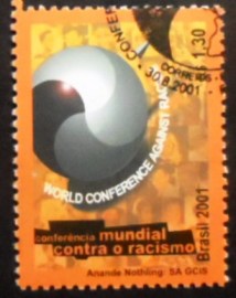 Selo postal do Brasil de 2001 Racismo NCC