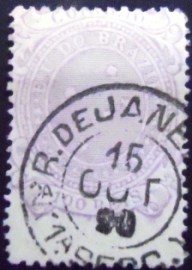 Selo postal do Brasil de 1890 Cruzeiro do Sul 100