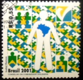 Selo postal do Brasil de 2001 Brasil - Homem